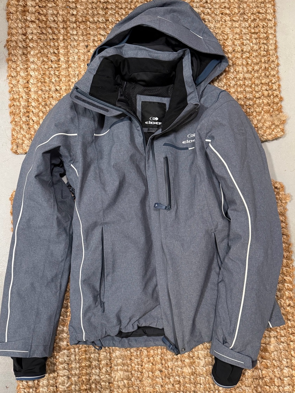 Eider Men's Hooded Ski Jacket in Heather Gray